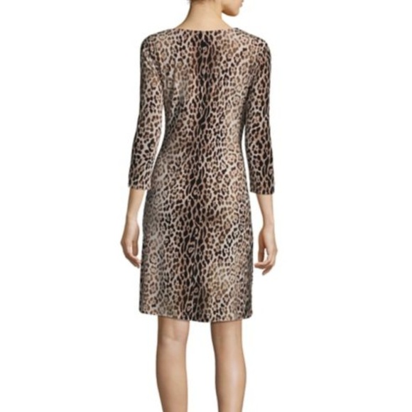 Calvin Klein Leopard Wrap Dress - Picture 2 of 8